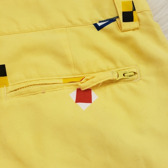 Liquid flow nautical flag print yellow swim shorts - Picture 4 of 11